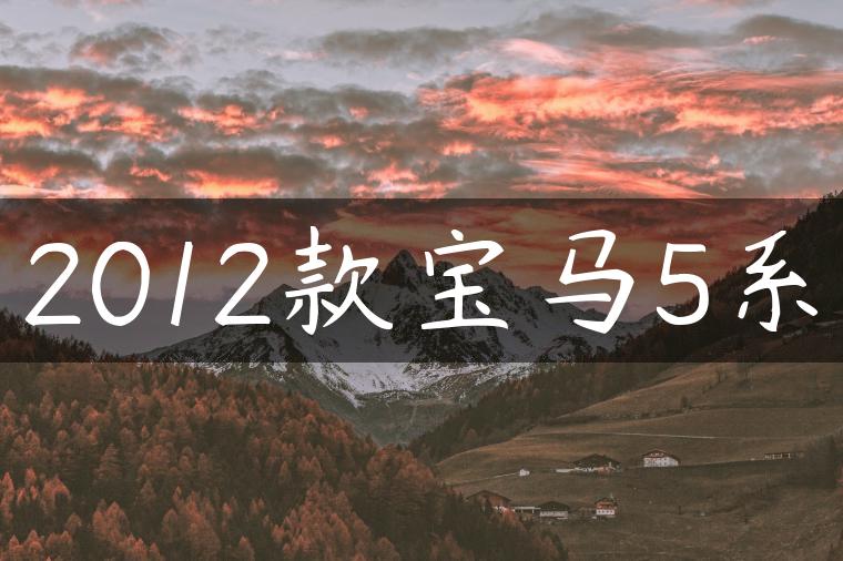 2012款宝马5系