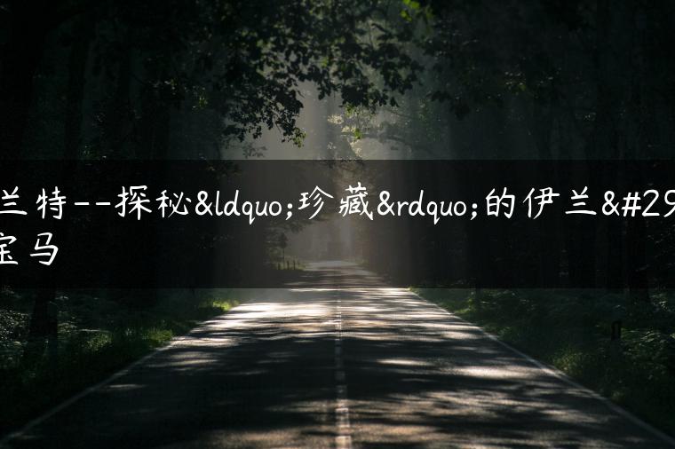 伊兰特–探秘“珍藏”的伊兰特宝马