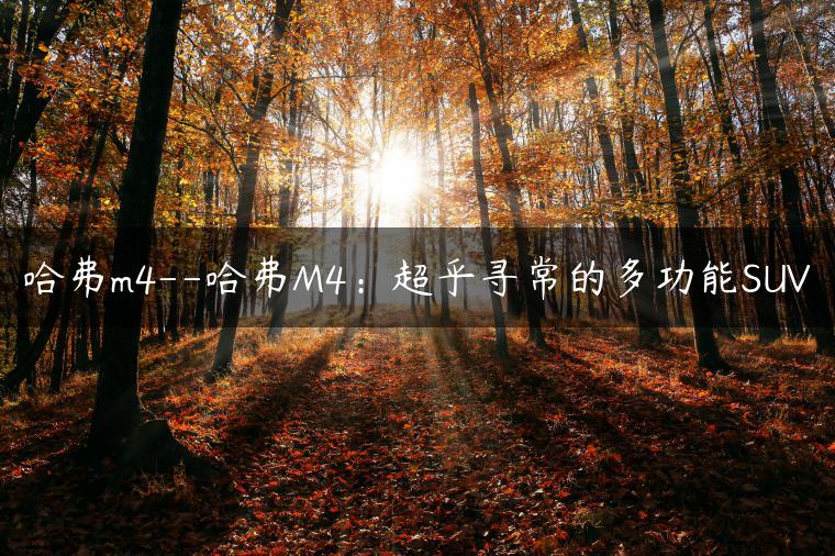 哈弗m4–哈弗M4：超乎寻常的多功能SUV