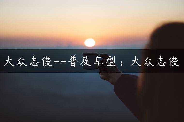大众志俊–普及车型：大众志俊