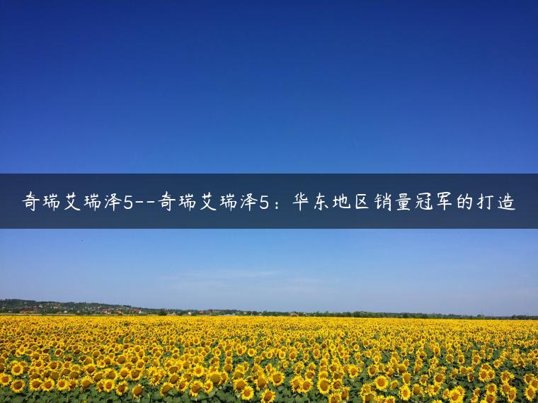 奇瑞艾瑞泽5–奇瑞艾瑞泽5：华东地区销量冠军的打造