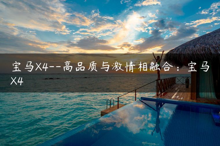 宝马X4–高品质与激情相融合：宝马X4