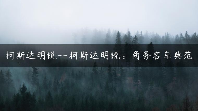 柯斯达明锐–柯斯达明锐：商务客车典范