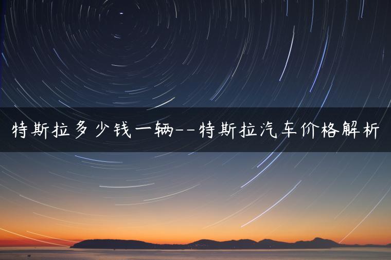 特斯拉多少钱一辆–特斯拉汽车价格解析
