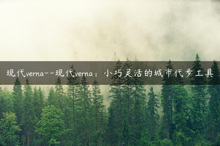 现代verna–现代verna：小巧灵活的城市代步工具