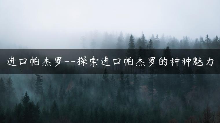 进口帕杰罗–探索进口帕杰罗的种种魅力