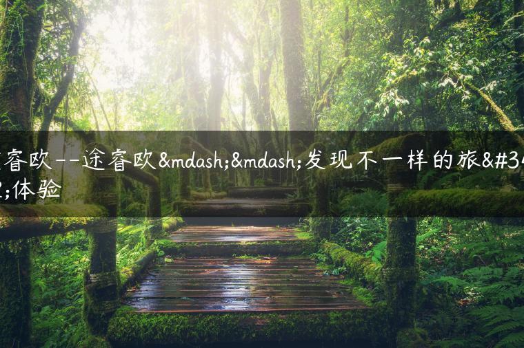 途睿欧–途睿欧——发现不一样的旅行体验