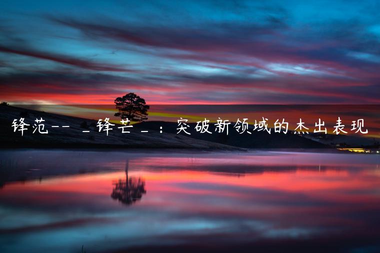 锋范– _锋芒_：突破新领域的杰出表现