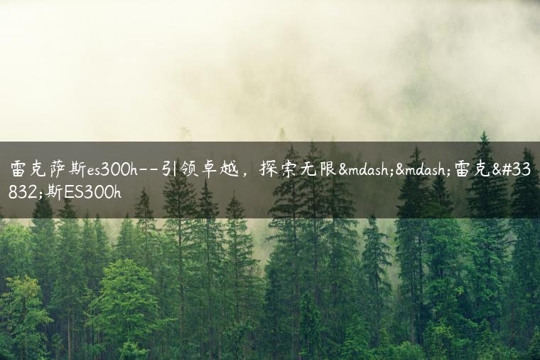 雷克萨斯es300h–引领卓越，探索无限——雷克萨斯ES300h