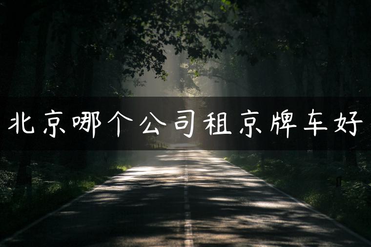 北京哪个公司租京牌车好
