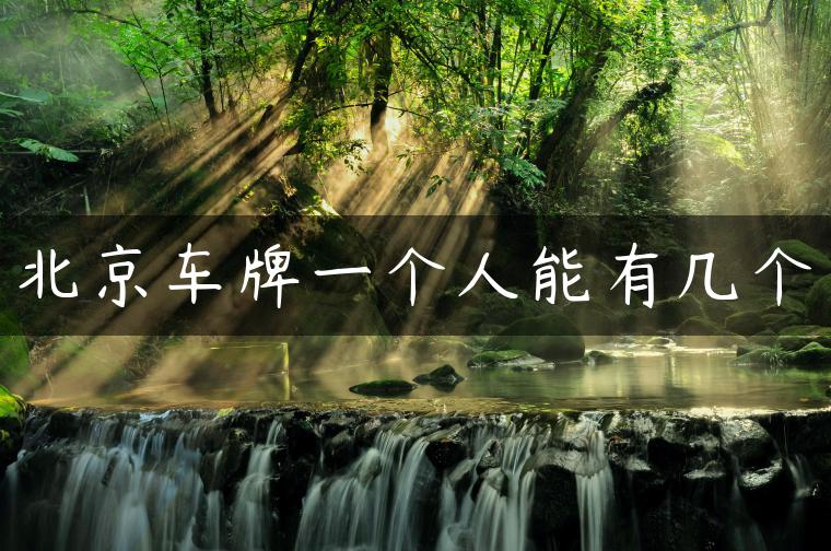 北京车牌一个人能有几个