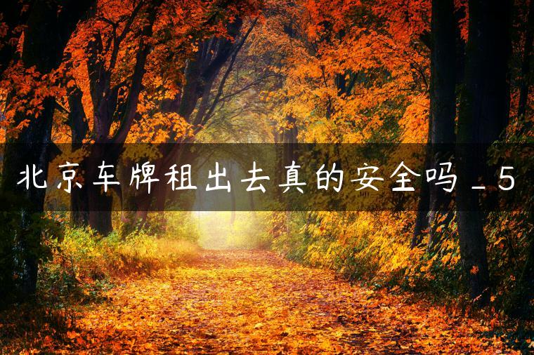 北京车牌租出去真的安全吗_5
