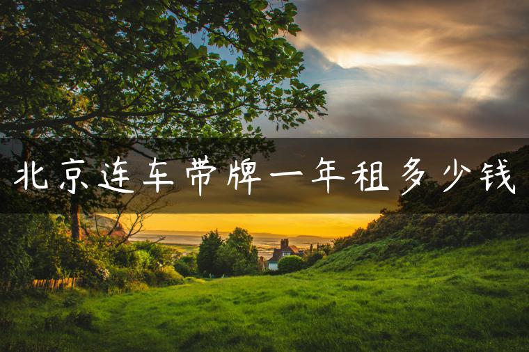 北京连车带牌一年租多少钱