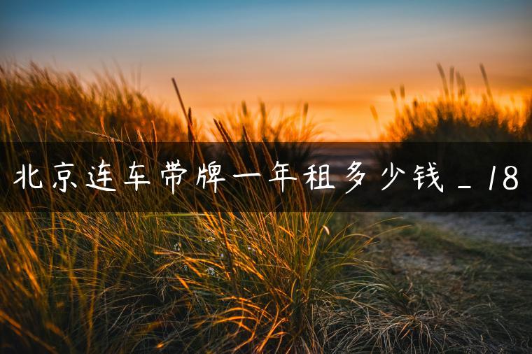 北京连车带牌一年租多少钱_18