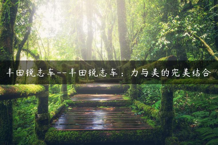 丰田锐志车–丰田锐志车：力与美的完美结合