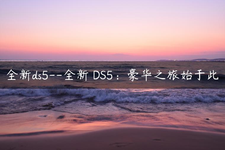 全新ds5–全新 DS5：豪华之旅始于此