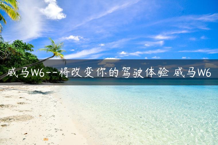 威马W6–将改变你的驾驶体验 威马W6