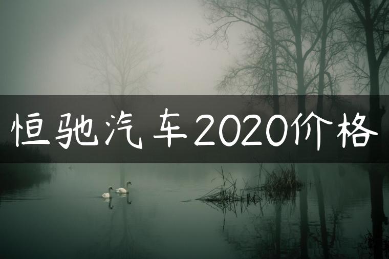 恒驰汽车2020价格