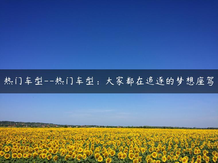 热门车型–热门车型：大家都在追逐的梦想座驾