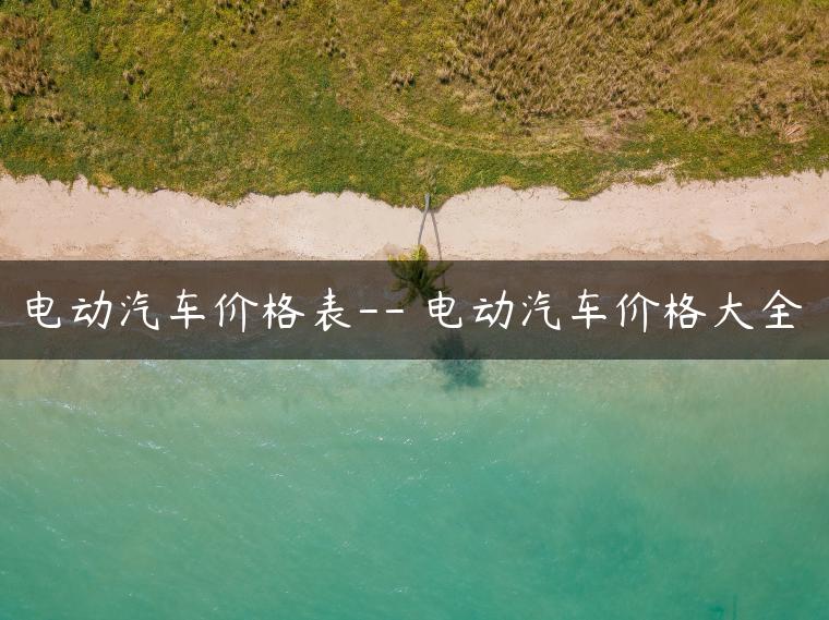 电动汽车价格表– 电动汽车价格大全