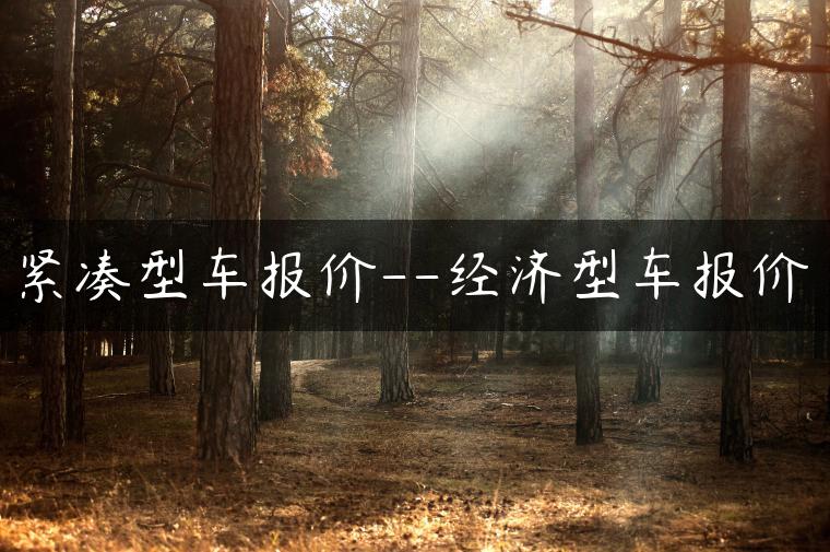 紧凑型车报价–经济型车报价