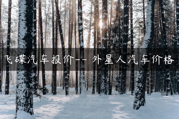 飞碟汽车报价– 外星人汽车价格