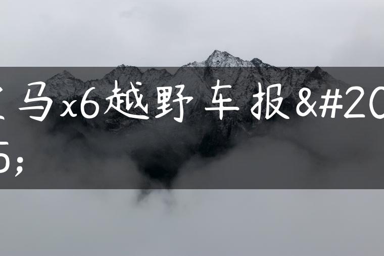 宝马x6越野车报价-金牌车友