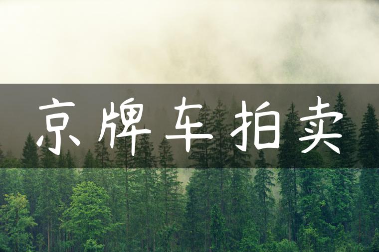 京牌车拍卖