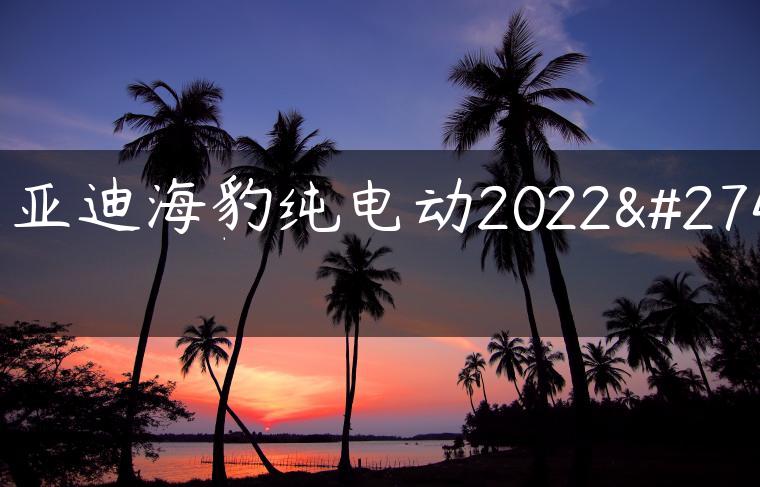 比亚迪海豹纯电动2022款