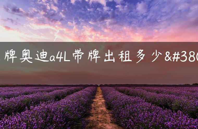 京牌奥迪a4L带牌出租多少钱