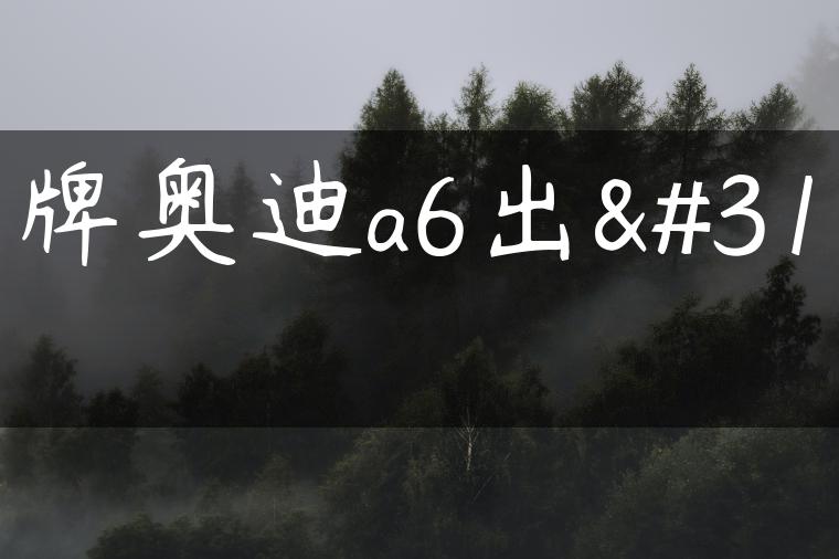 京牌奥迪a6出租