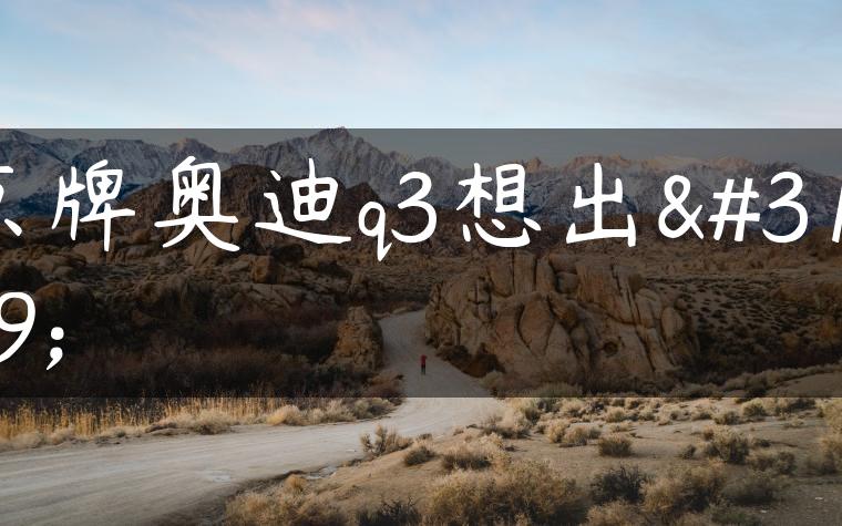 京牌奥迪q3想出租