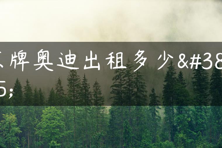京牌奥迪出租多少钱