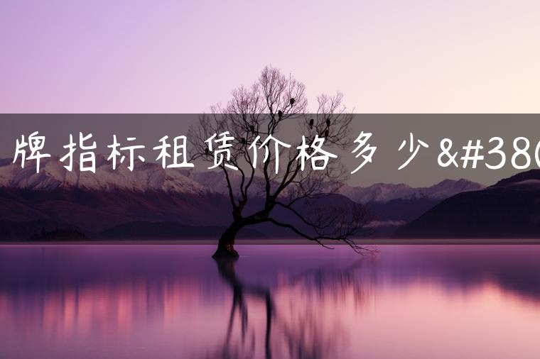 京牌指标租赁价格多少钱