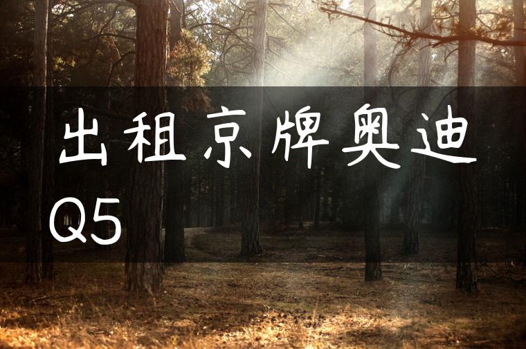 出租京牌奥迪Q5