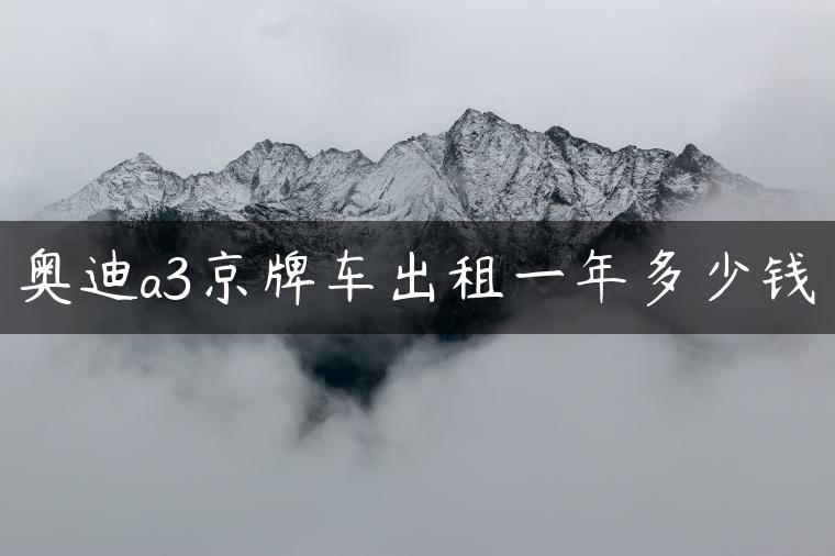 奥迪a3京牌车出租一年多少钱