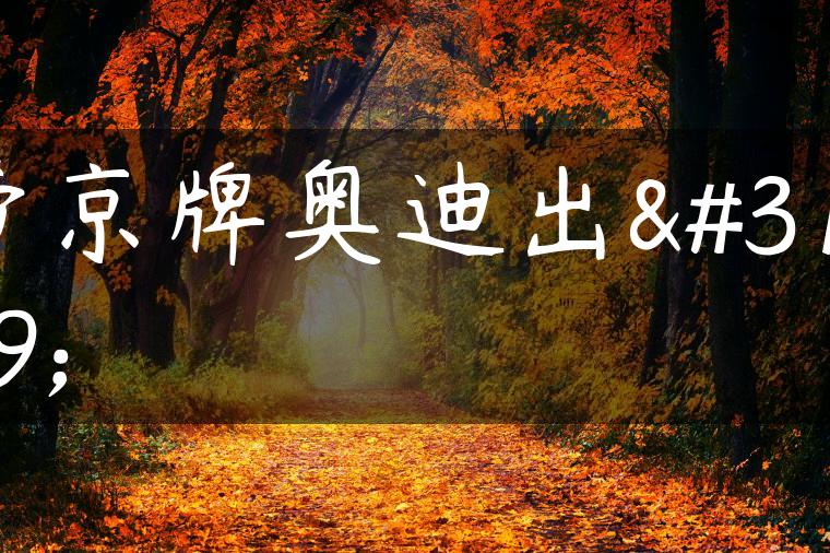 带京牌奥迪出租