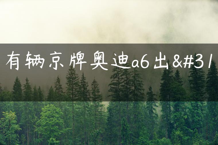 我有辆京牌奥迪a6出租