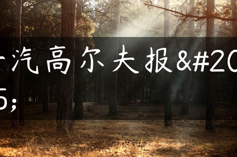 一汽高尔夫报价