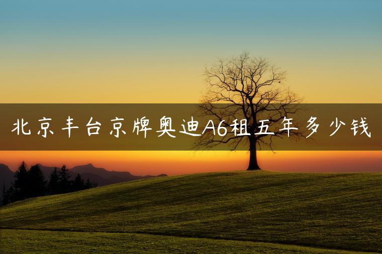 北京丰台京牌奥迪A6租五年多少钱