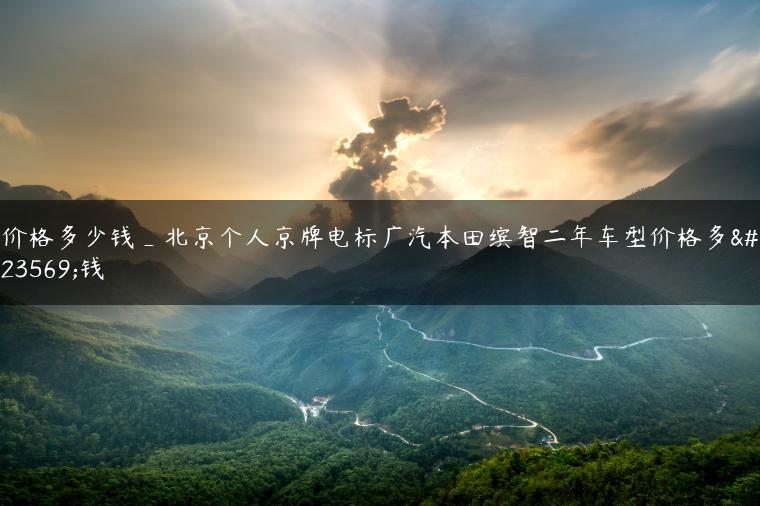 价格多少钱_北京个人京牌电标广汽本田缤智二年车型价格多少钱