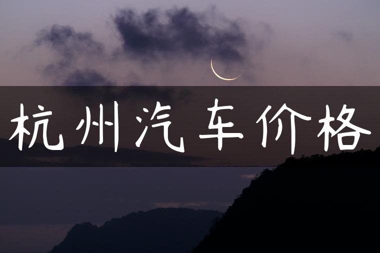 杭州汽车价格