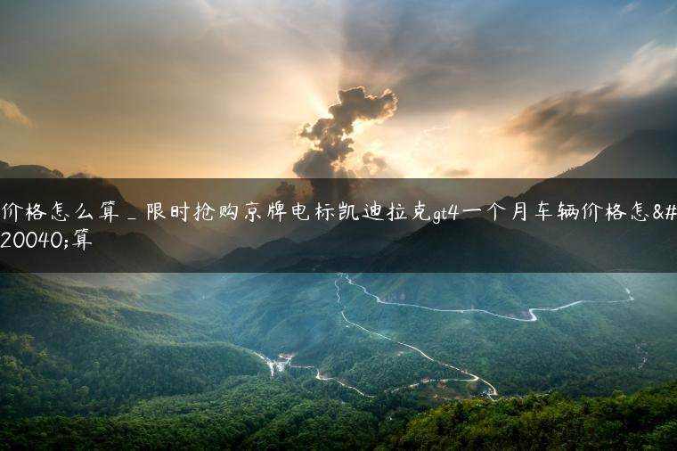价格怎么算_限时抢购京牌电标凯迪拉克gt4一个月车辆价格怎么算