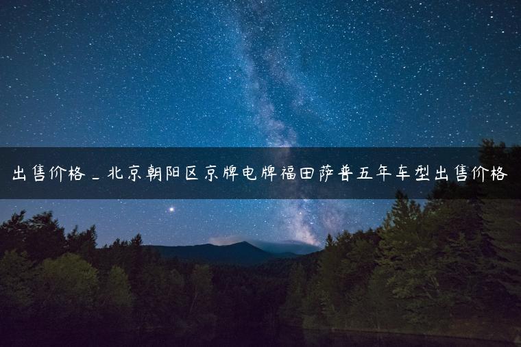 出售价格_北京朝阳区京牌电牌福田萨普五年车型出售价格