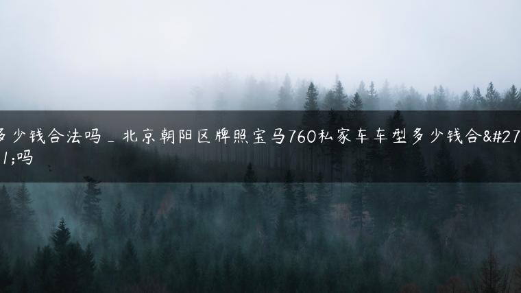 多少钱合法吗_北京朝阳区牌照宝马760私家车车型多少钱合法吗