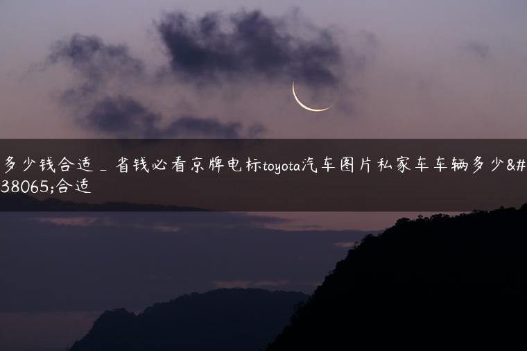 多少钱合适_省钱必看京牌电标toyota汽车图片私家车车辆多少钱合适