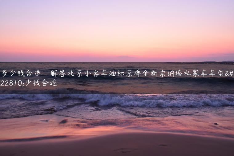 多少钱合适_解答北京小客车油标京牌全新索纳塔私家车车型多少钱合适