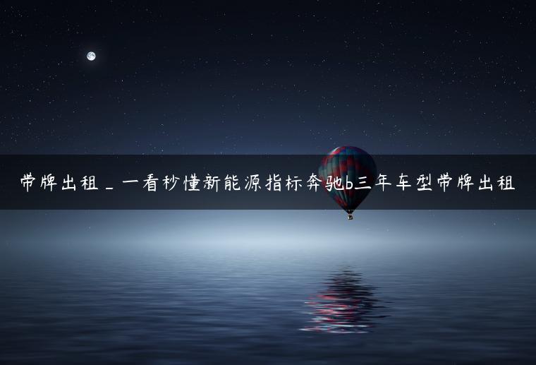 带牌出租_一看秒懂新能源指标奔驰b三年车型带牌出租