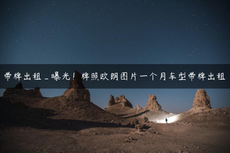 带牌出租_曝光！牌照欧朗图片一个月车型带牌出租