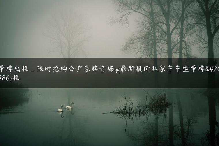 带牌出租_限时抢购公户京牌奇瑞qq最新报价私家车车型带牌出租